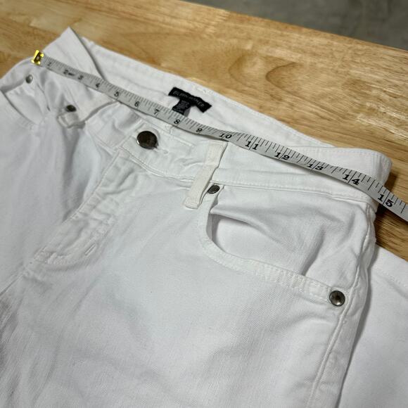 Eileen Fisher Organic Cotton Denim White Jeans Size 6 EUC Mid Rise Ankle Length - Picture 5 of 7